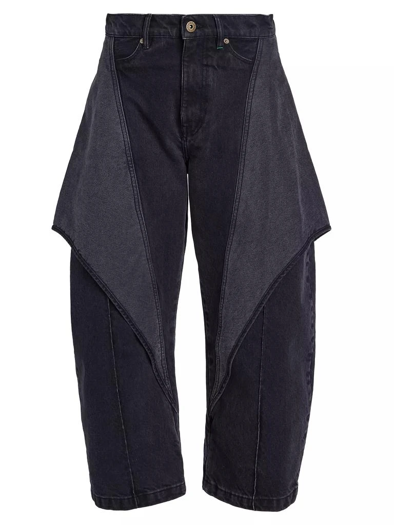 JW Anderson Crop Sculpted Mid-Rise Jeans 1