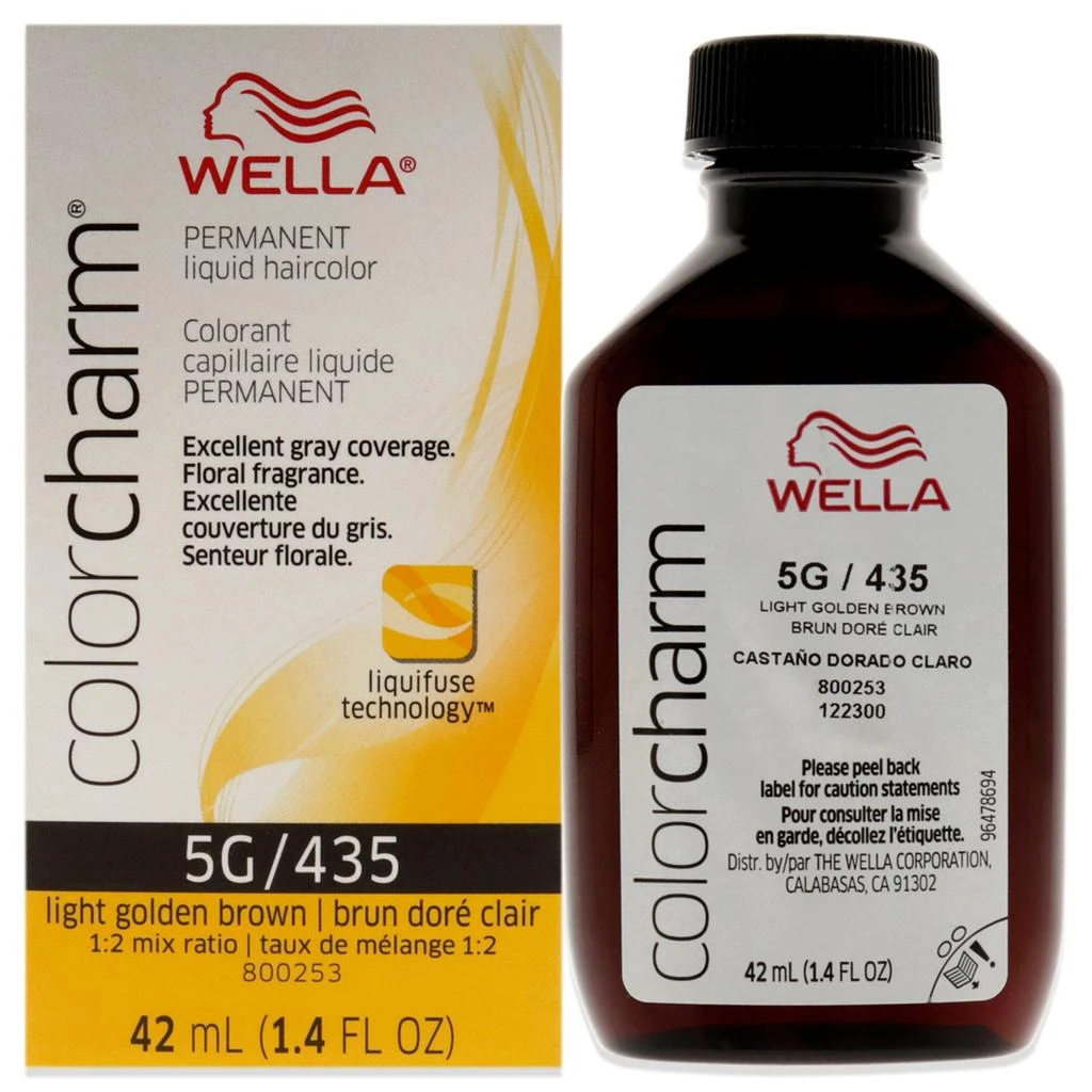 Wella Color Charm Permanent Liquid Hair Color - 435 5G Light Golden Brown by for Unisex - 1.42 oz Hair Color
