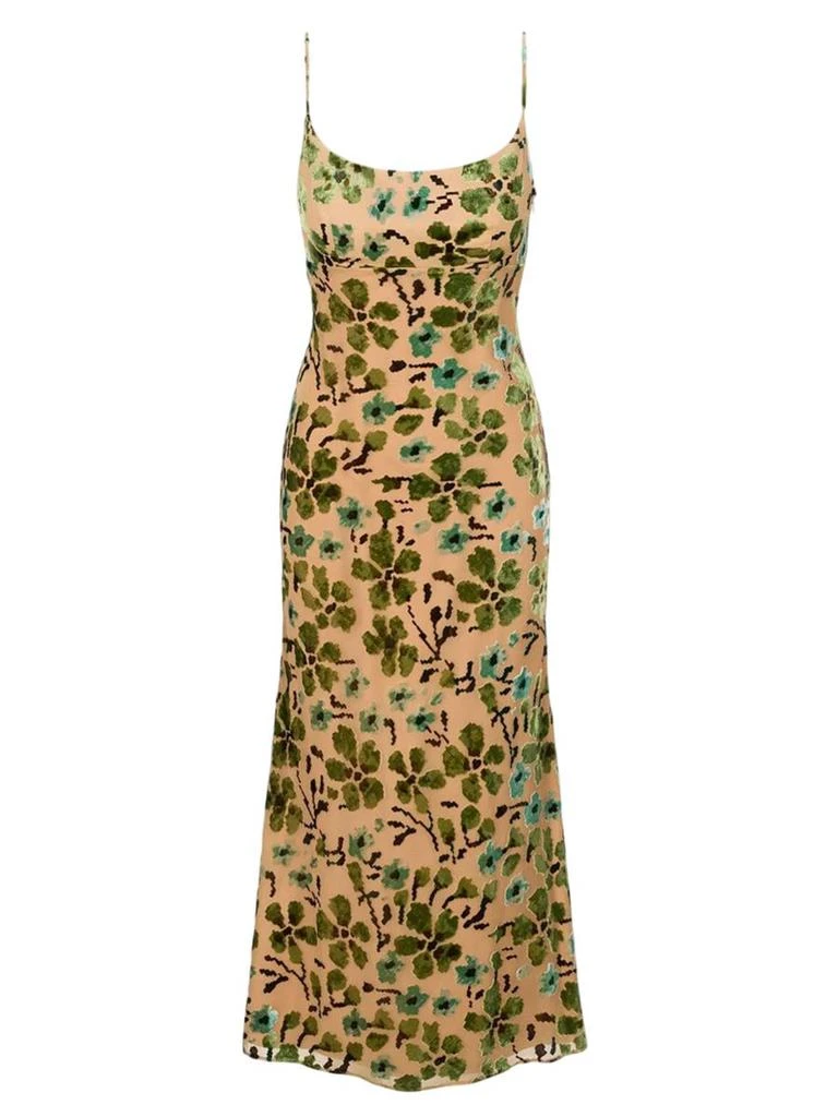Staud Staud Dianna Dress Moss Floral Tapestry 1