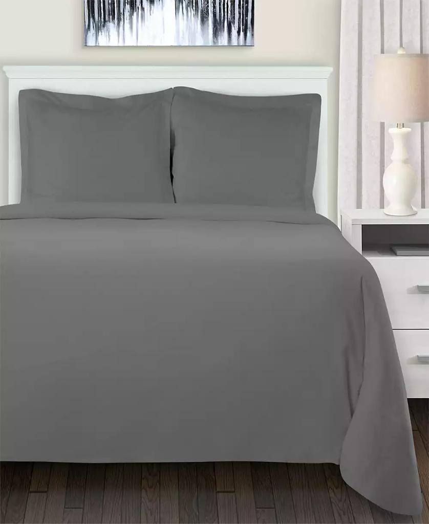 Superior Solid 3-Piece Duvet Cover Set
