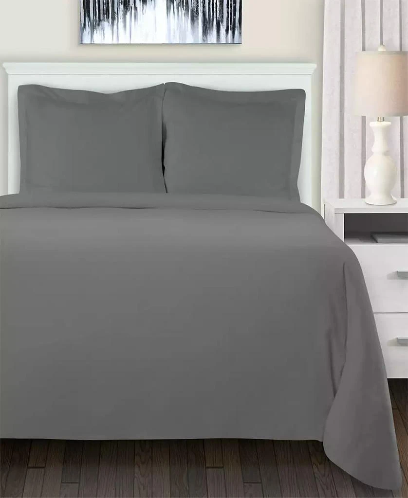 Superior Solid 3-Piece Duvet Cover Set 1