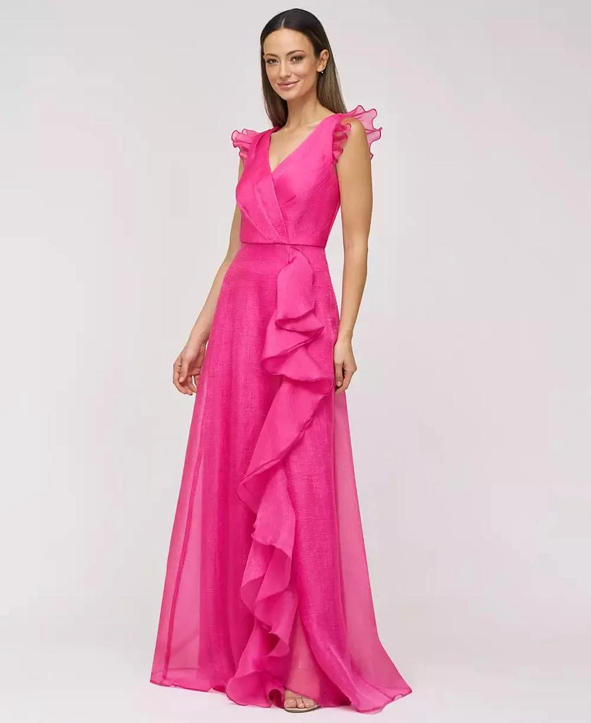 JS Collections Women's Cascading-Ruffle Flutter-Sleeve Gown 3
