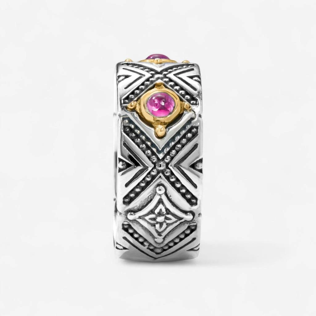 Konstantino Konstantino Dome Sterling Silver 
18K Yellow Gold Corundum Ring Sz. 6 DKJ974-538-S6 3