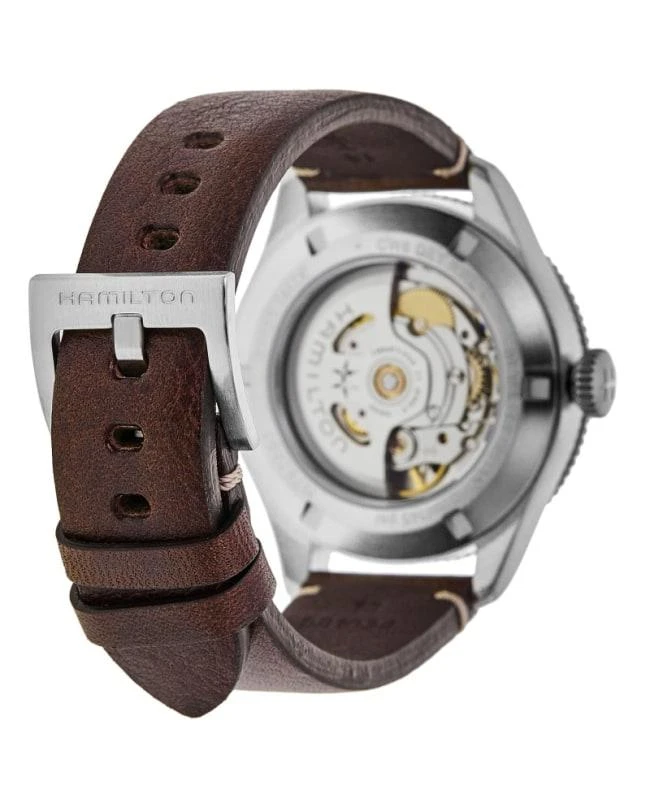 Hamilton Hamilton Khaki Aviation Pilot Pioneer Auto Black Dial Leather Strap Men's Watch H76205530 4