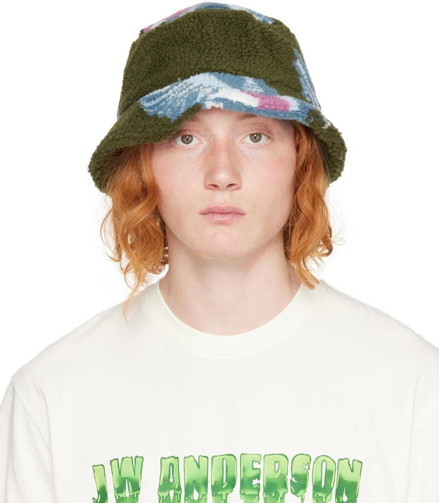 JW Anderson Khaki Pigeon Bucket Hat 1