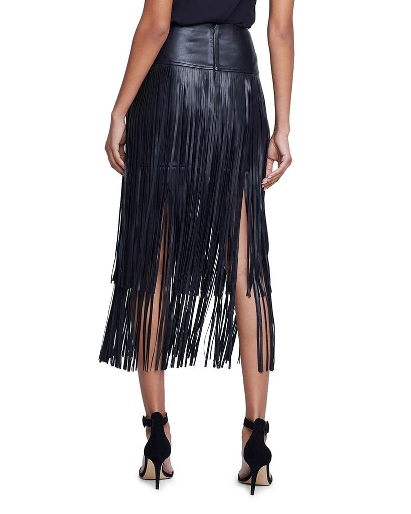 L'Agence Karolina Tiered Fringe Midi Skirt 2