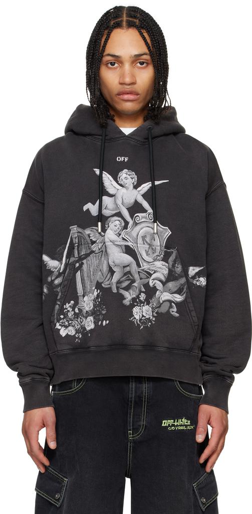 Off-White Blue Big Bookish Skate Hoodie - Hoodies - BeyondStyle