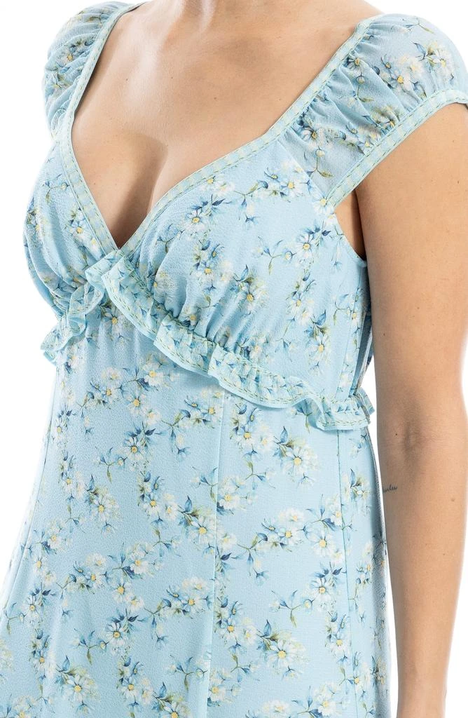 Max Studio Floral Cap Sleeve Empire Waist Maxi Dress - Dresses & Skirts -  BeyondStyle