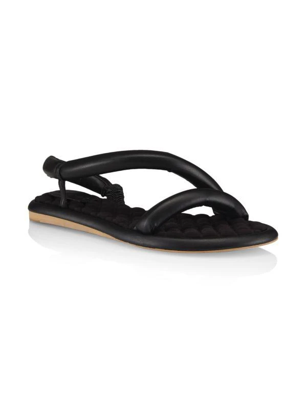 The Fur Salon Gina Vegan Leather Flat Sandals 2