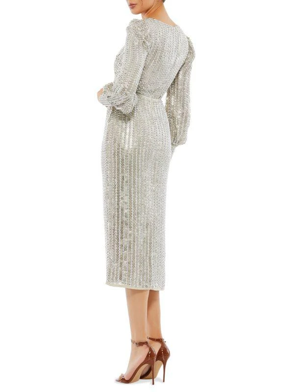 Mac Duggal Sequin Midi Sheath Dress 2