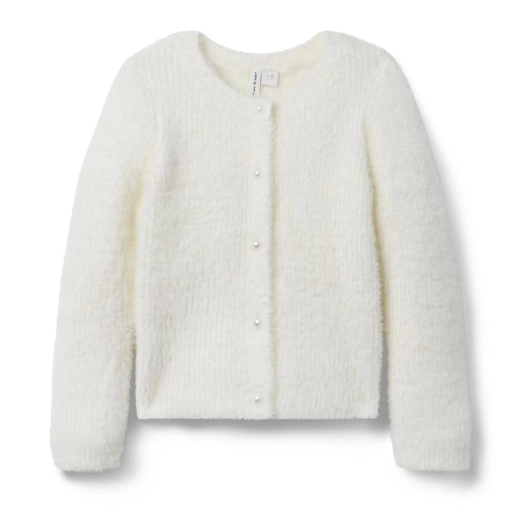 Janie and Jack Ivory Button Down Cardigan (Toddler/Little Kid/Big Kid) 1