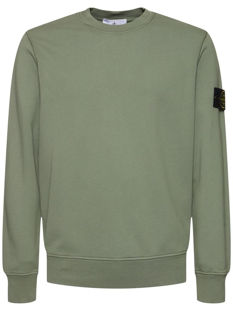 STONE ｜SWEATSHIRTS (OLD Effect Cotton Diagonal Fl Black 6100032 ORGANIC COTTON DIAGONAL FLEECE 'OLD' EFFECT