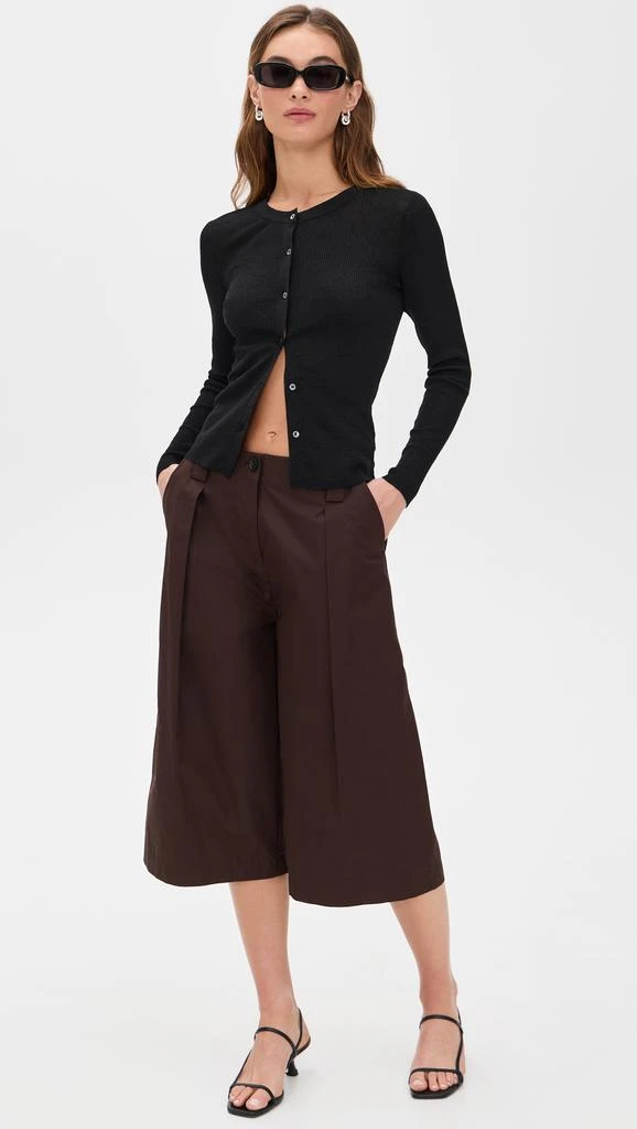 James Perse Stretch Linen Ribbed Cardigan 4