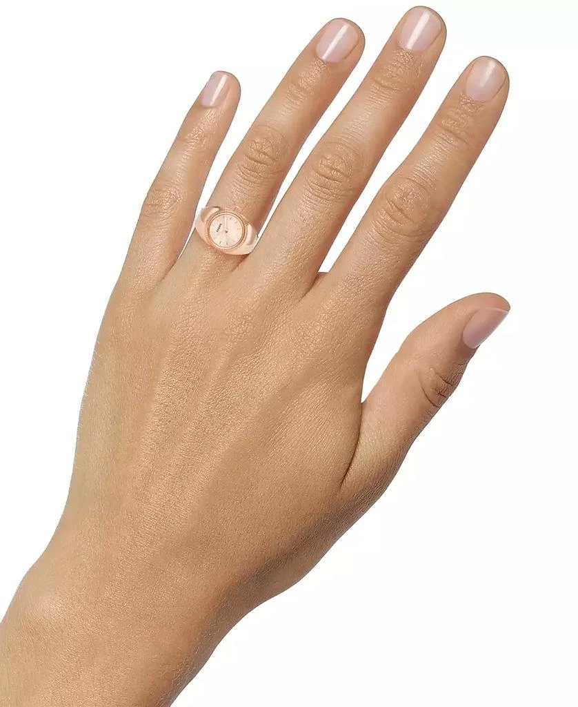 Fossil Women's Ring Watch Two-Hand Gold-Tone Stainless Steel Bracelet Watch, 15mm 6