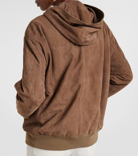 Max Mara Suede zip-up hoodie 6