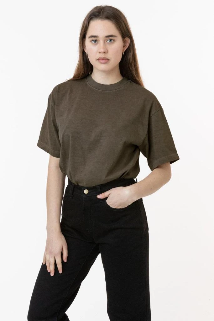 Los Angeles Apparel The 1801 - 6.5oz Garment Dye Crew Neck T-Shirt (Pigment Dye) 2