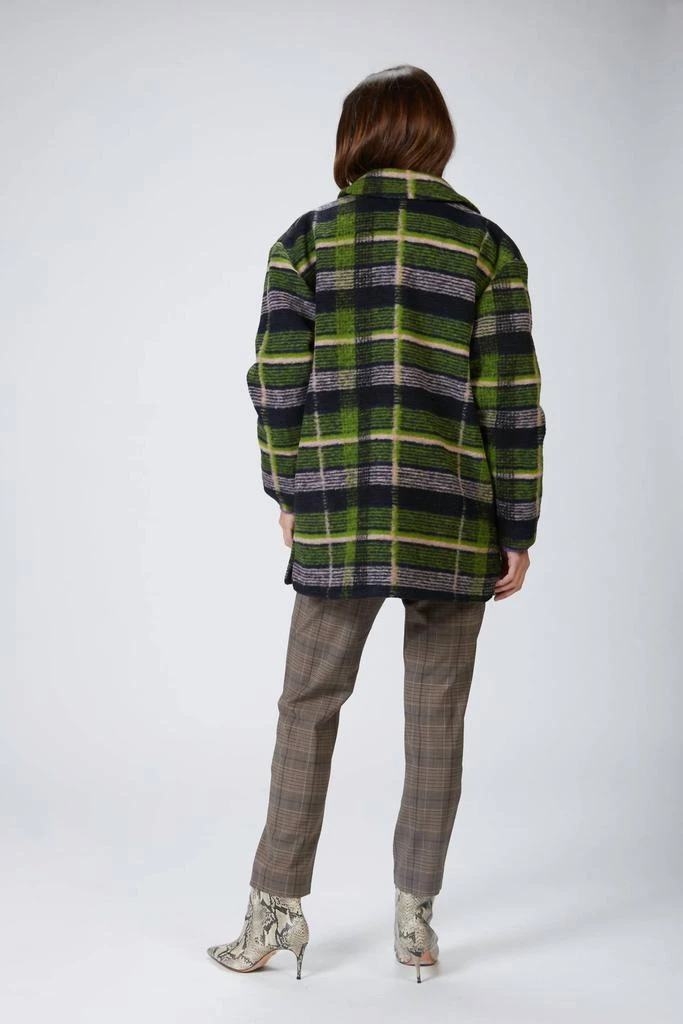 Stine Goya Lottie Jacket In Tartan Navy 3