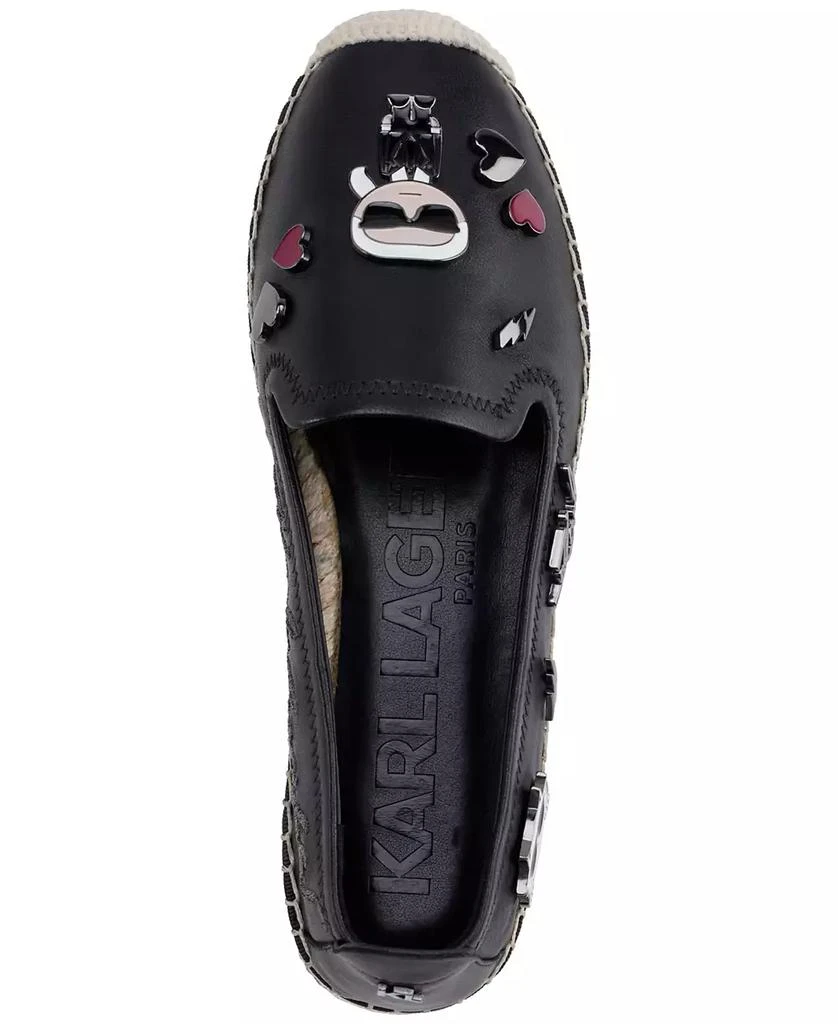 Karl Lagerfeld Paris Women's Michaela Embellished Slip-On Espadrille Flats 4