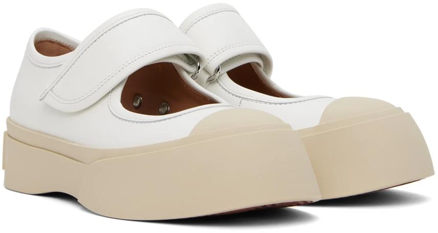 Marni White Mary Jane Ballerina Flats 4