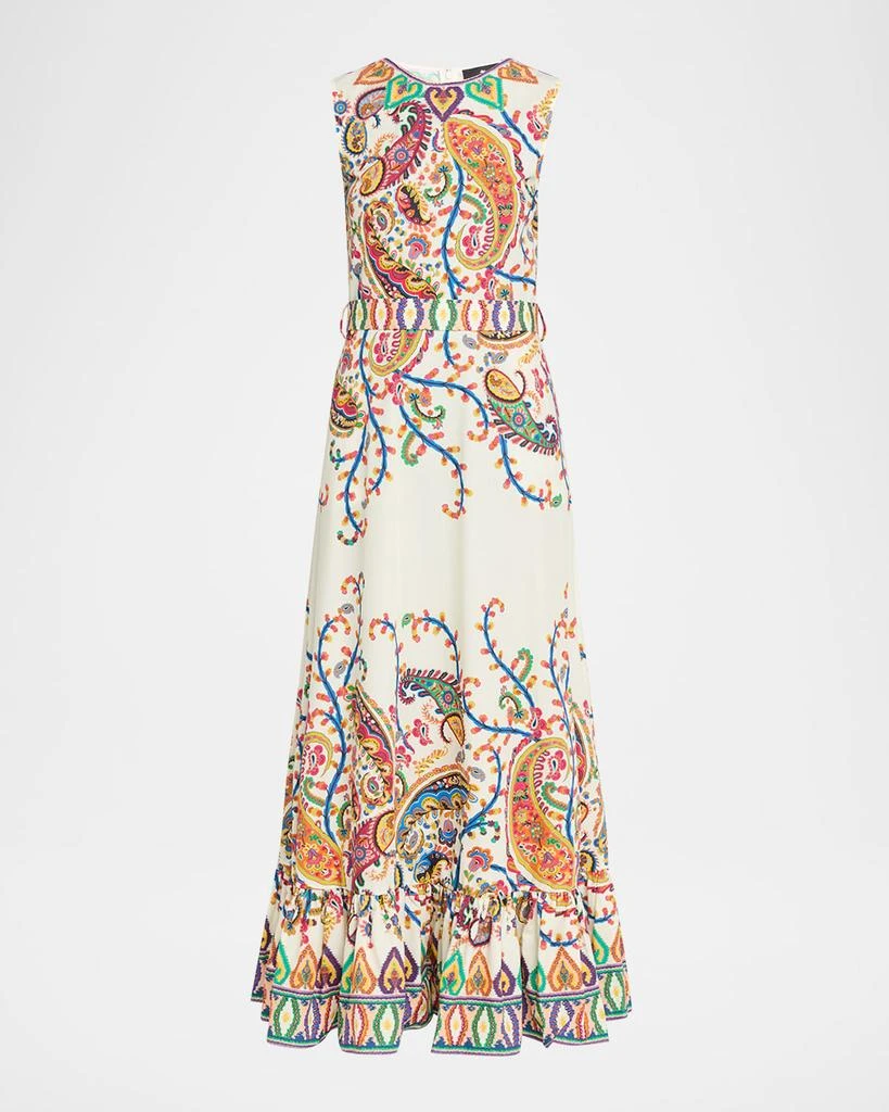 ETRO Paisley-Print Sleeveless Belted Maxi A-Line Dress - Dresses & Skirts -  Free Shipping - BeyondStyle