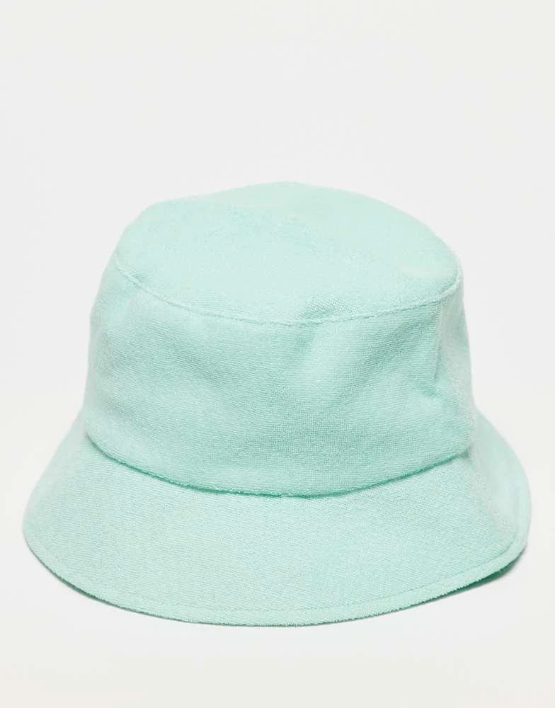 Reclaimed Vintage Reclaimed Vintage unisex bucket hat in mint green towelling 1