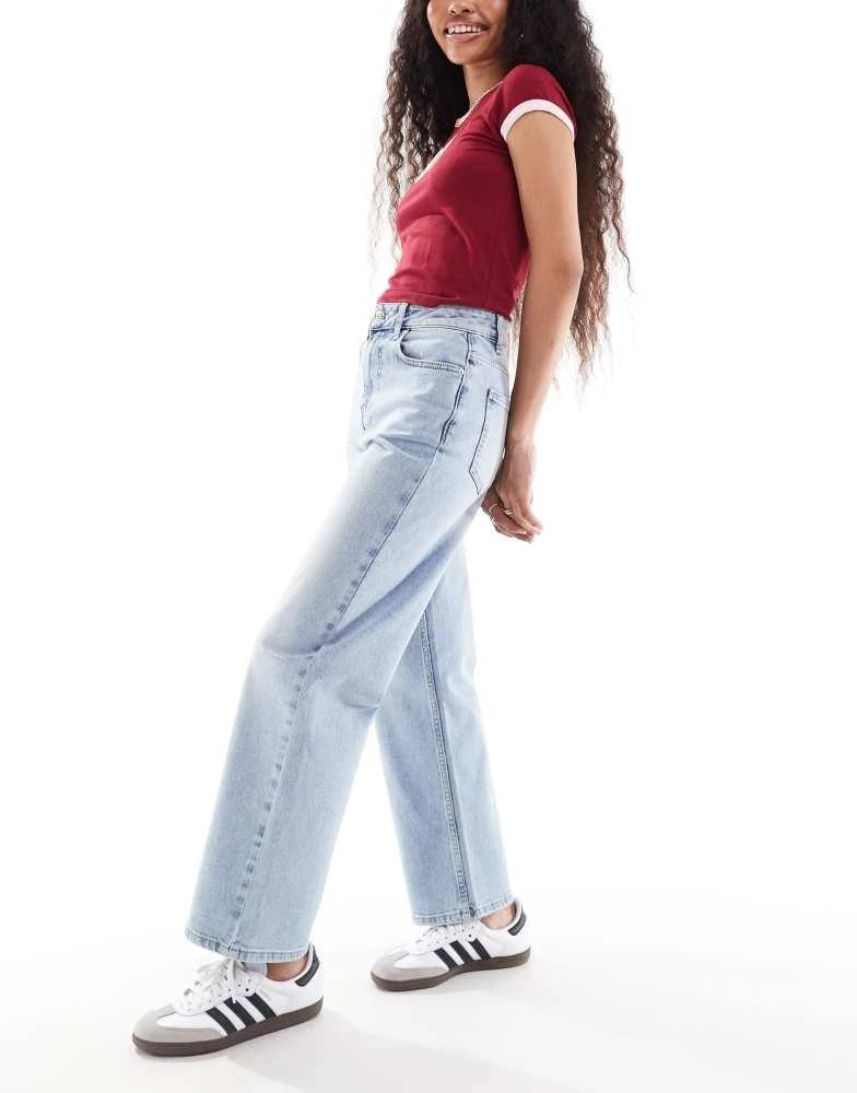 Miss Selfridge Miss Selfridge Petite straight leg jean in mid wash 3