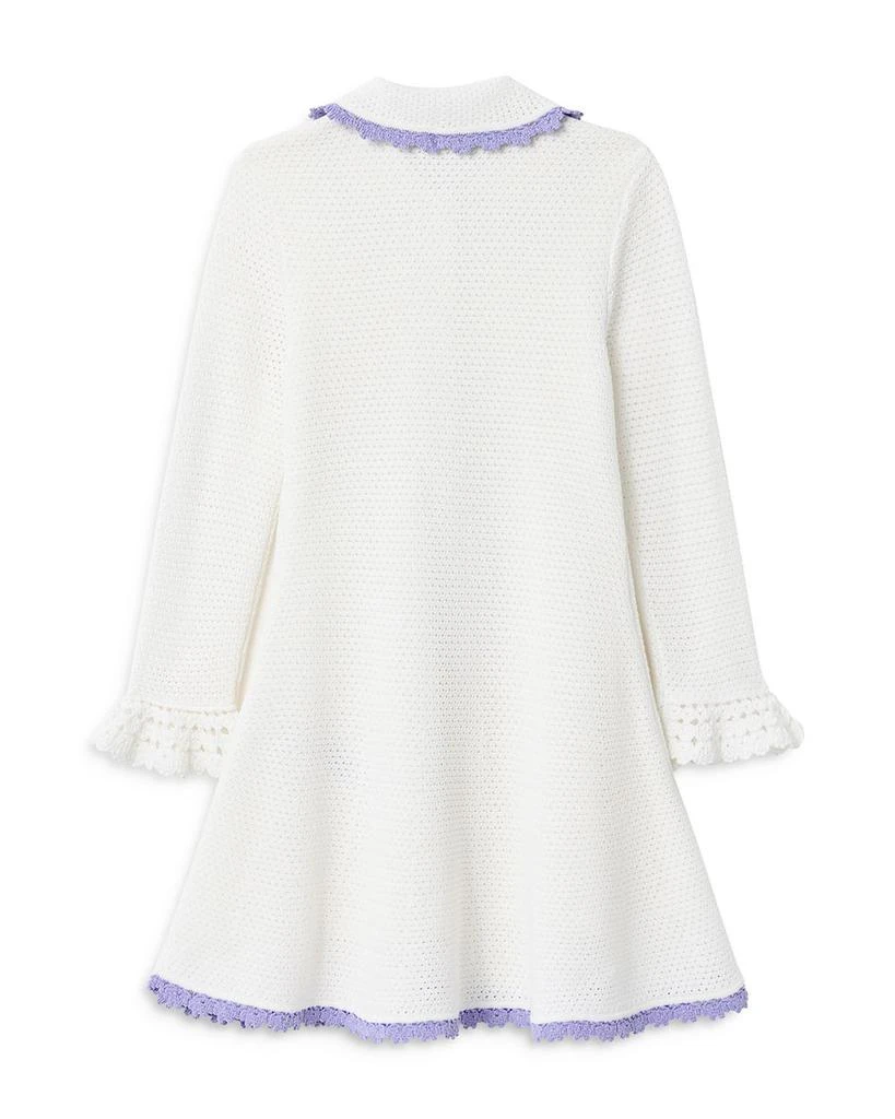 Self Portrait Girls
 Contrast Trim Pointelle Knit Dress - Little Kid, Big Kid 2