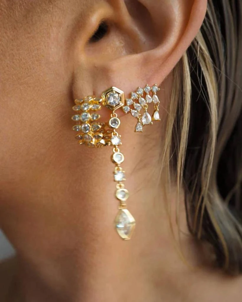 Luv AJ Luv Aj - Women's Stellar Bezel Drop Studs 2