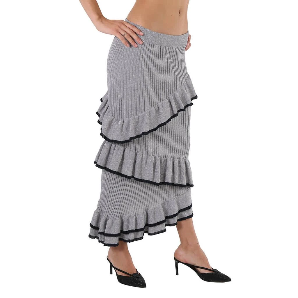 Jwon J-WON  Grey Ruffle Skirt, Size Medium 2