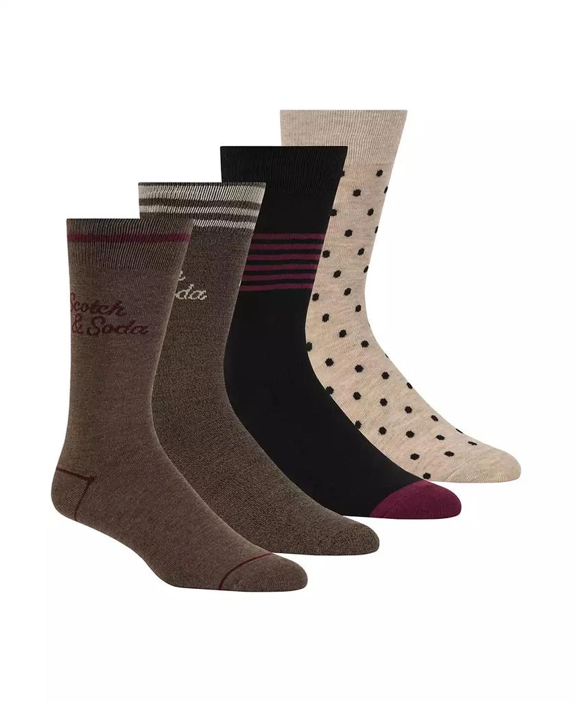 Scotch & Soda Men's 4-Pack Patterned Dress Socks 1