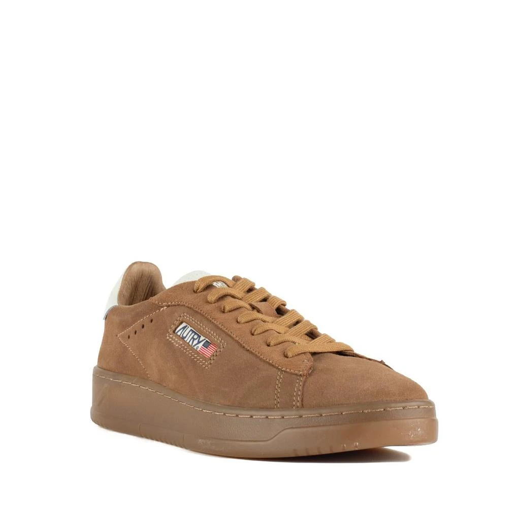 Autry Autry Dallas Low Marshmallow And Cigar Suede Sneakers 3