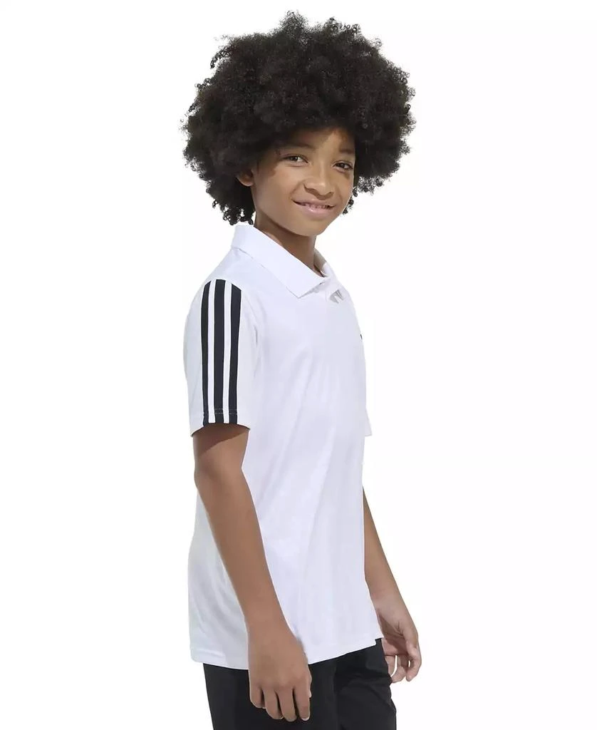 Adidas Big Boys Printed Debossed Logo Short-Sleeve Polo Shirt 4