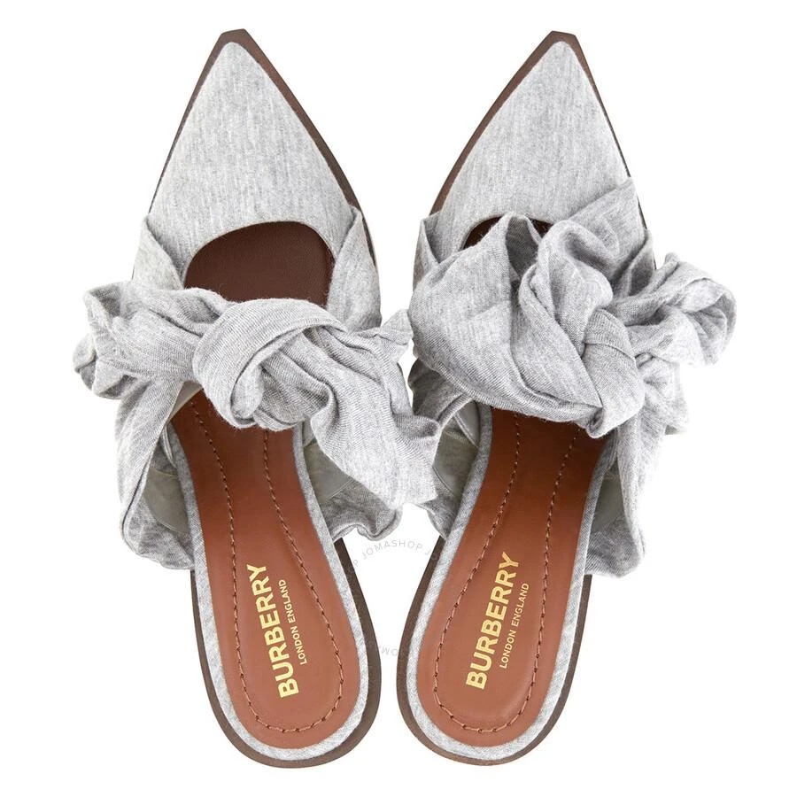Burberry Pewter Melange Synthetic Tillington Ankle-wrap Mules 3