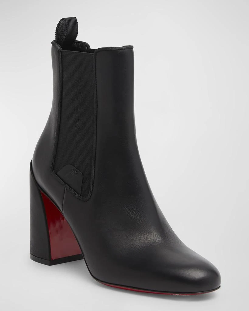 Christian Louboutin Turelastic Leather Red Sole Ankle Booties 3