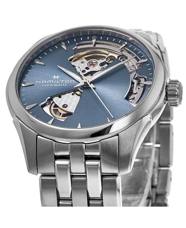 Hamilton Hamilton Jazzmaster Open Heart Lady Auto Blue Dial Steel Women's Watch H32215140 2