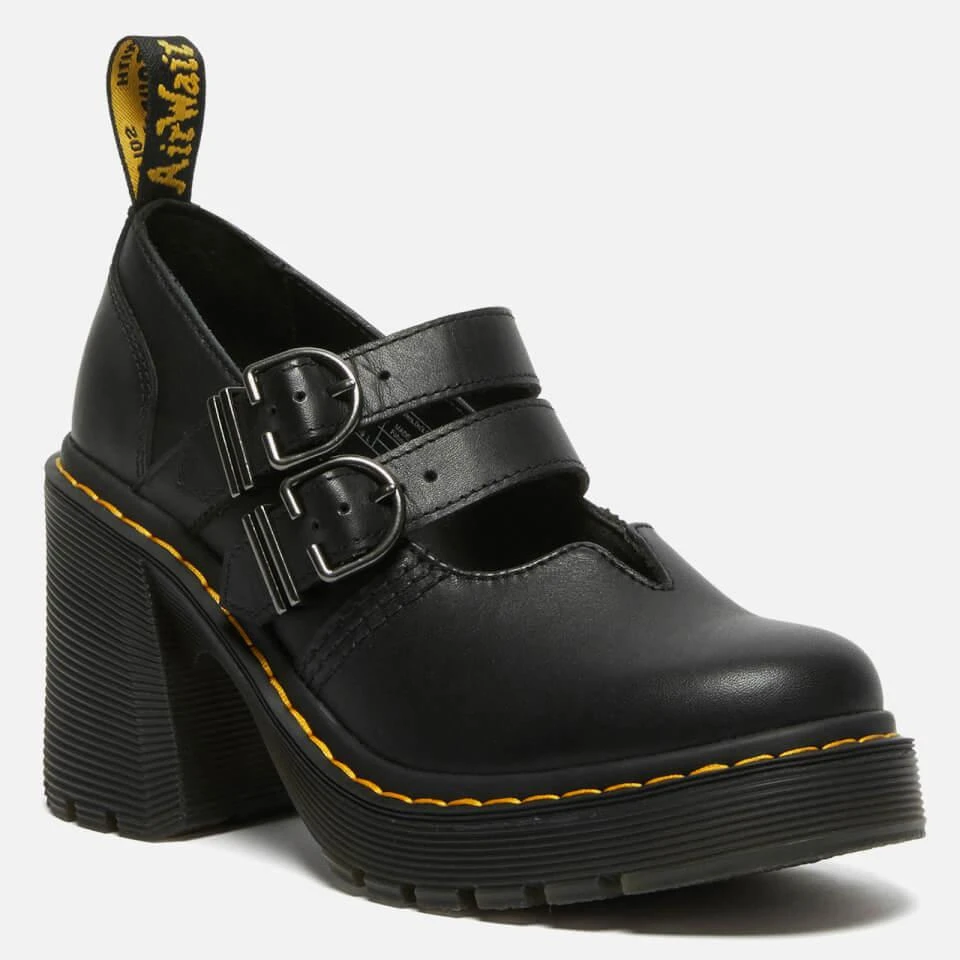 Dr. Martens DR. MARTENS WOMEN'S EVIEE LEATHER MARY-JANE HEELS - BLACK 2