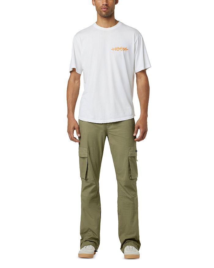 Hudson Walker Kick Flare Cargo Pants in Ripstop Army Green