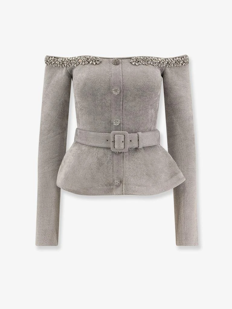 Self Portrait Chenille sweater with rhinestones 1