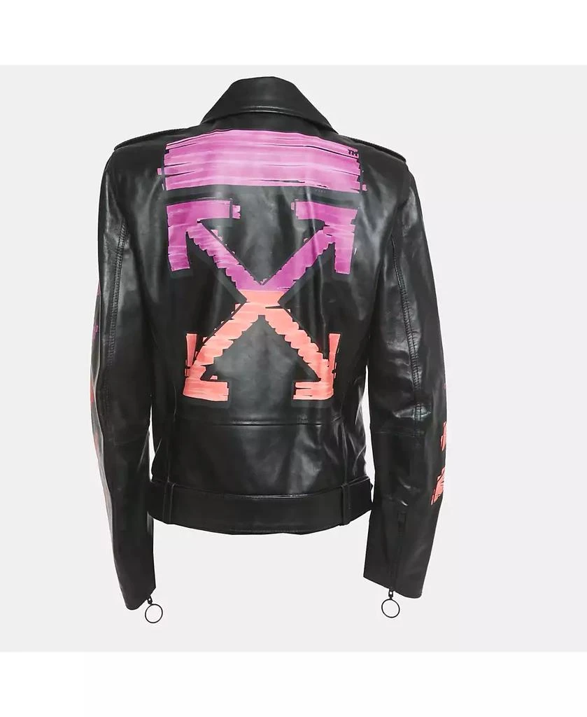 Pre-Owned Off-White Women
s Black Arrow Painted Leather Jacket 3