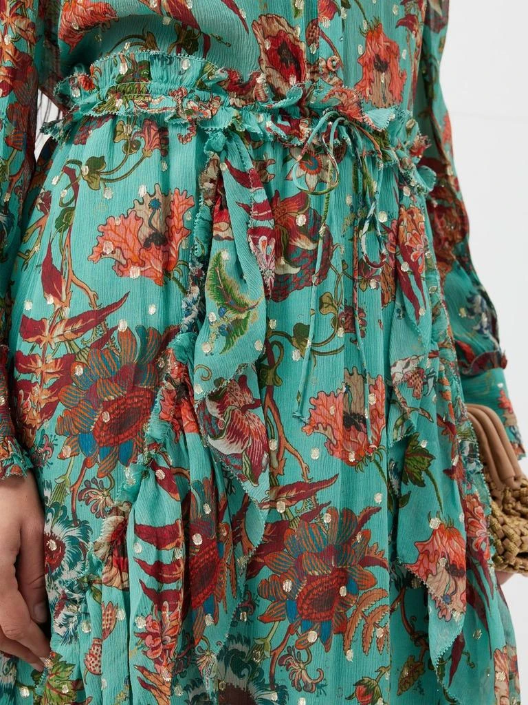 Ulla Johnson Justine botanical-print silk midi skirt 3