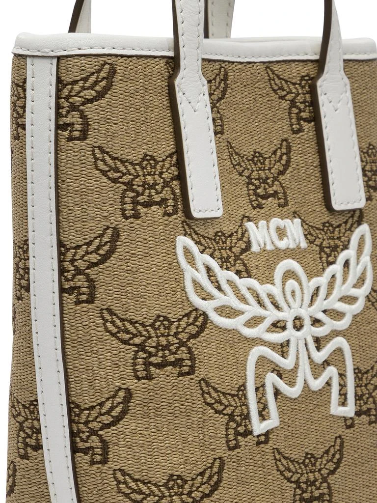 MCM LOGO EMBROIDERED TOTE BAG 4