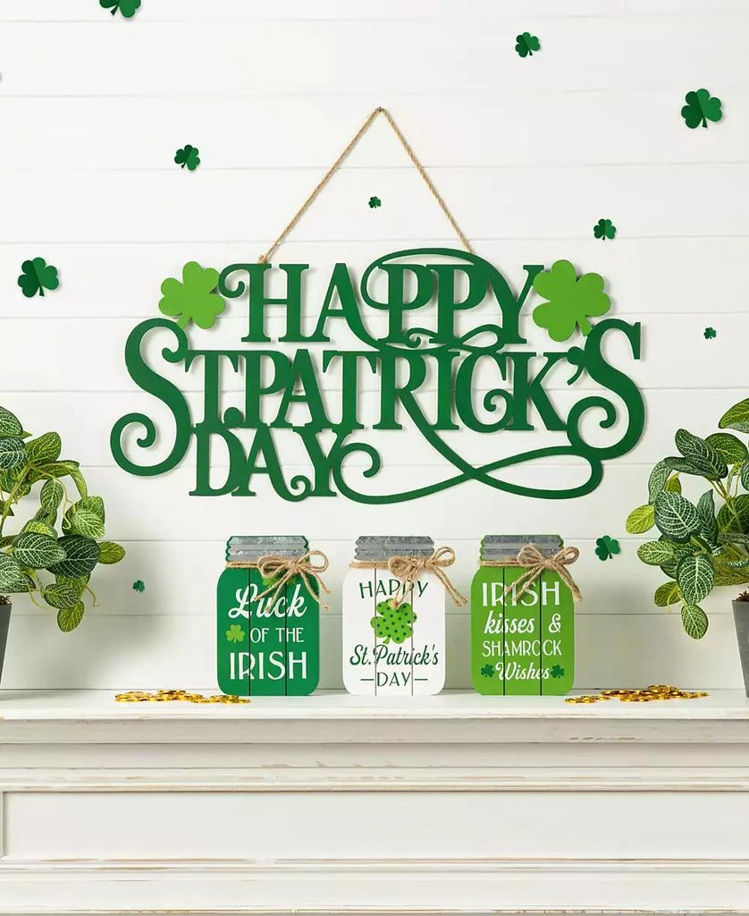 Glitzhome 24" L Metal "Happy St. Patrick
s Day" Wall Decor 4