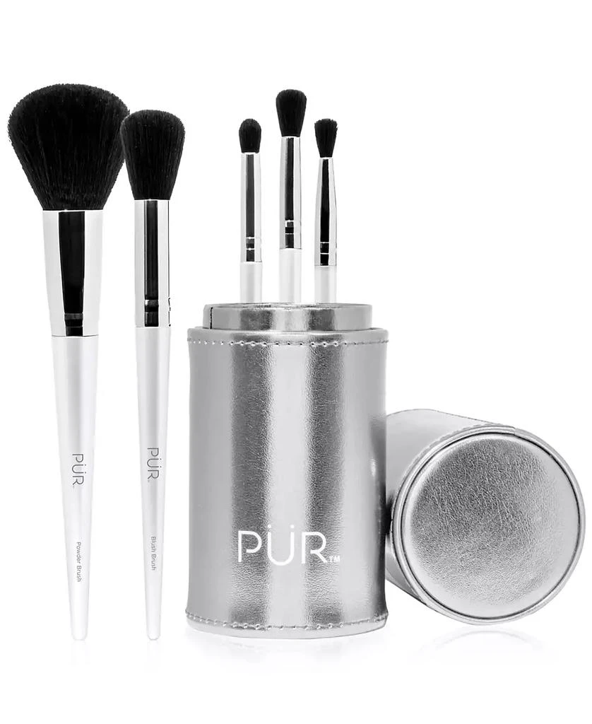 PÜR 5-Pc. Brush Set with Holder 3