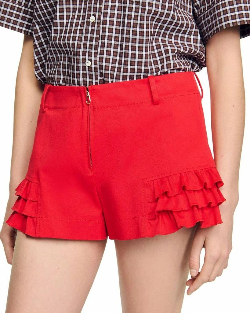 Sandro Ruffled Shorts 4