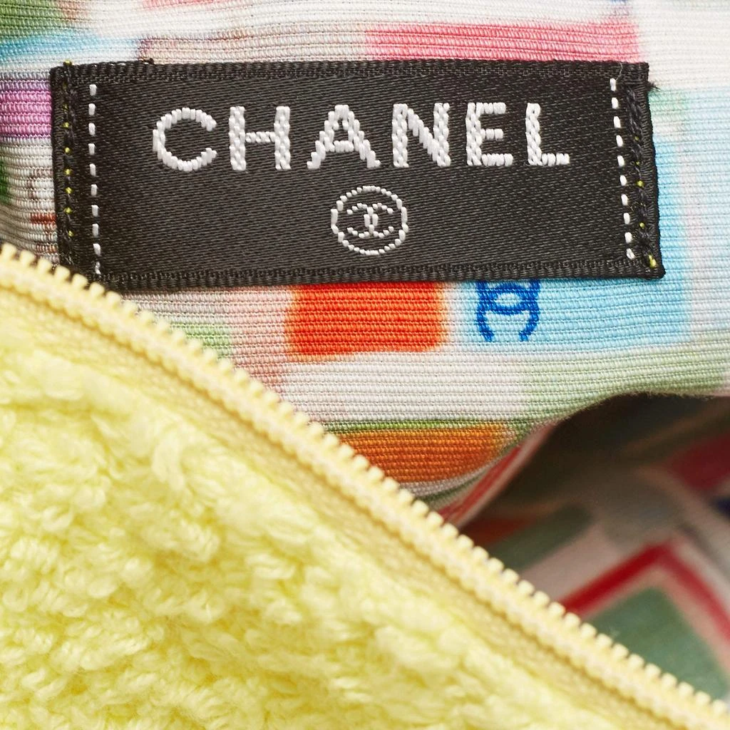 Chanel Chanel Yellow Terry Cloth CC Beach Tote w/Towel Set 12