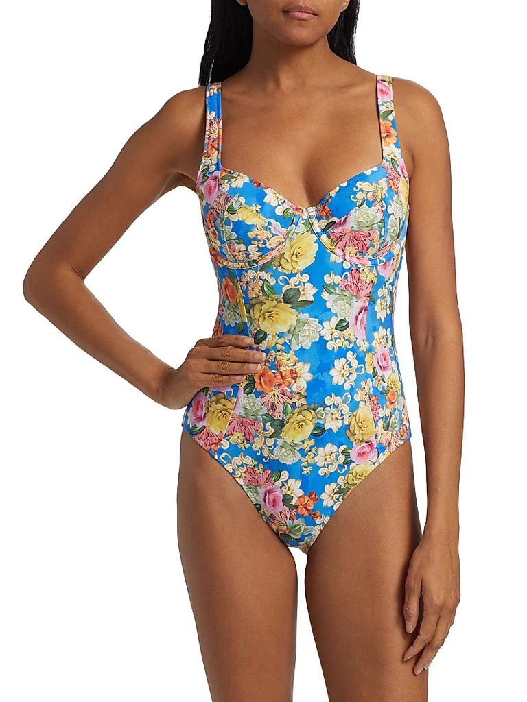 Johnny Was Pauline Floral One-Piece Swimsuit 3