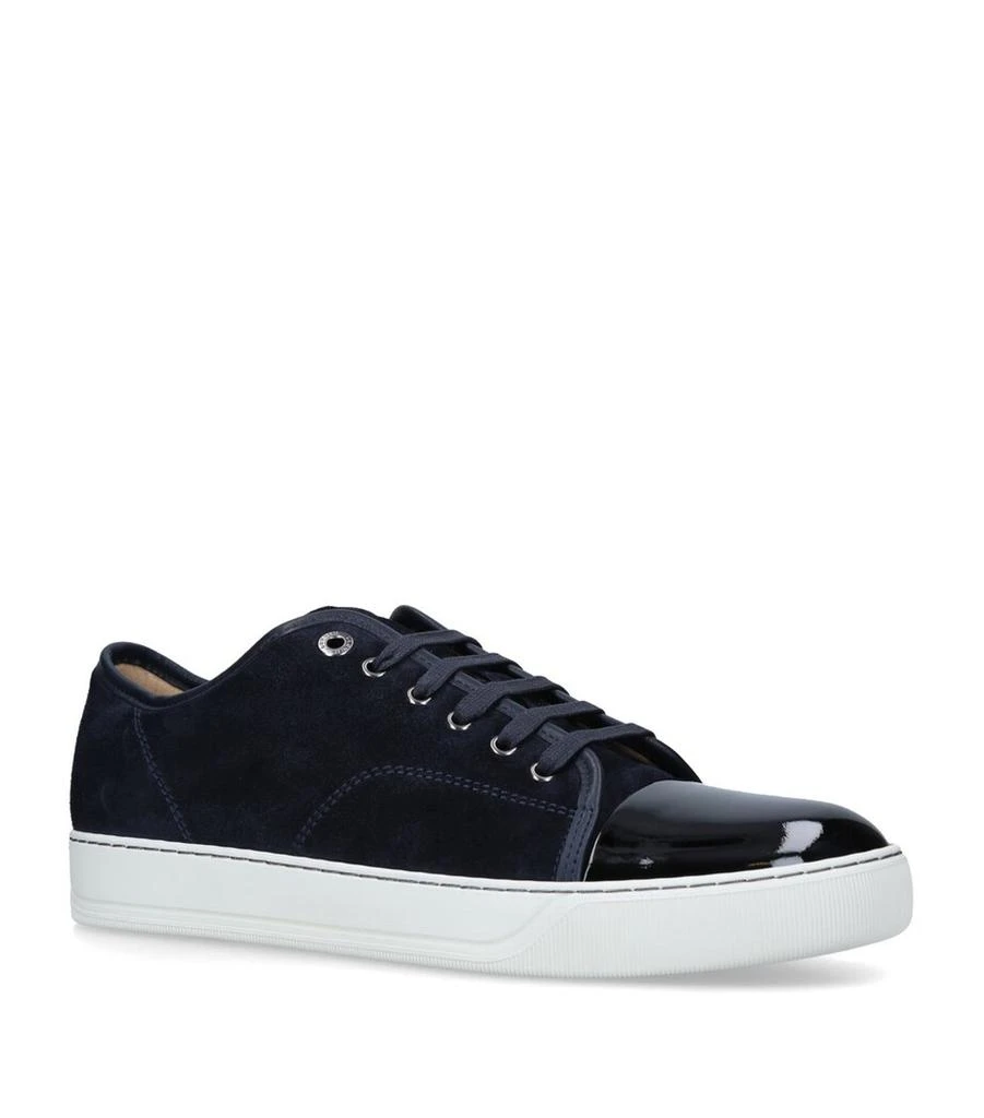 Lanvin Leather Cap-Toe Sneakers 1