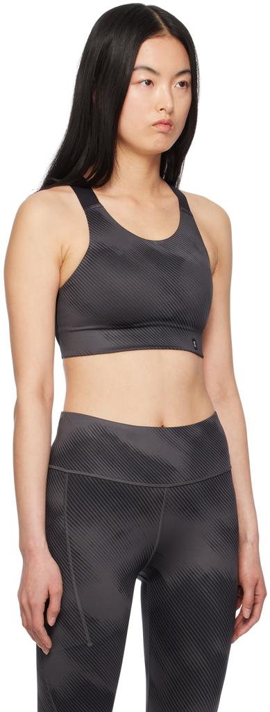 On Gray Performance Graphic Sport Bra