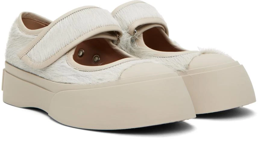 Marni White Pablo Mary Jane Ballerina Flats 4