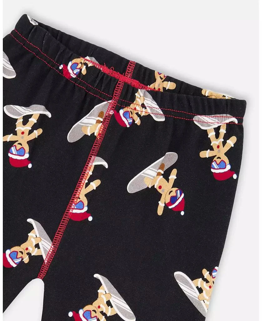 Deux par Deux Boy Two-Piece Cotton Pajama Set Black Cookie Print - Toddler|Child 5